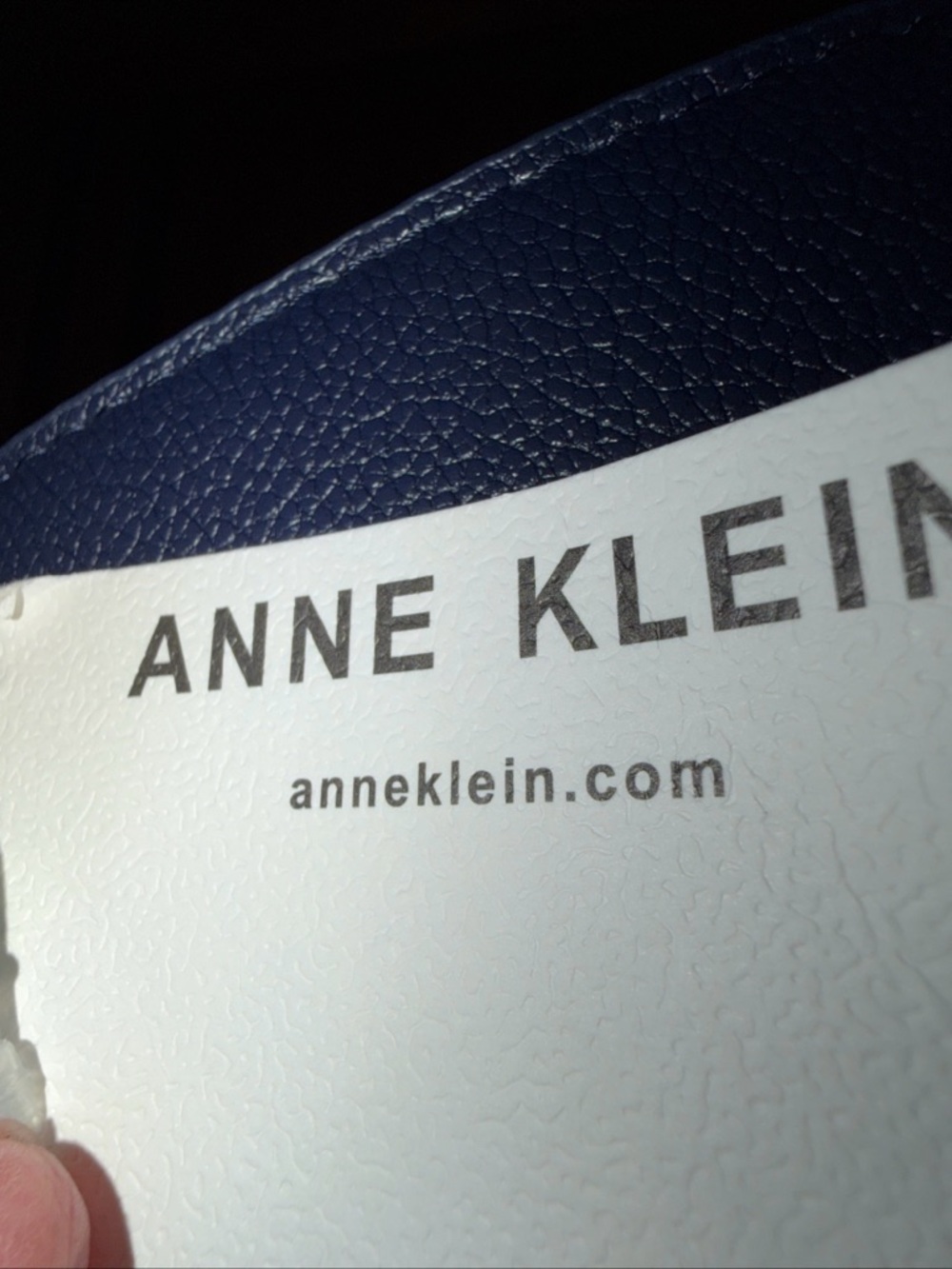 Anne Klein Navy with Green Striped scarf, charms & wristlet on Tote